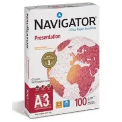 (NAVI100  A3) NAVIGATOR PAPEL FOTOCOPIADORA DIN A3 100GR PAQUETE DE 500 HOJAS BLANCO