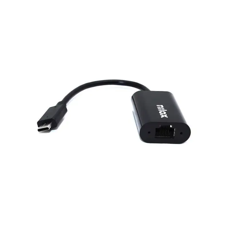 (NXADAP06) NILOX CABLE ADAPTADOR USB C  A RJ45 M/H NEGRO