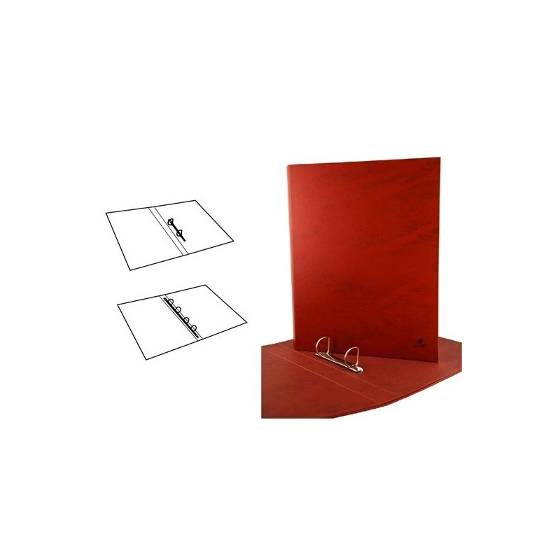 (082NF6) MARIOLA CARPETA ANILLAS MIXTAS 2 X 40MM FOLIO CARTÓN FORRADO PLASTIFICADO MATE CUERO