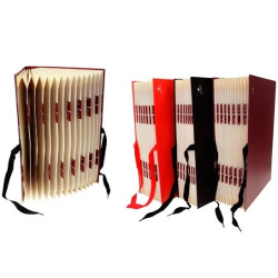 (0918NE) MARIOLA CARPETA FUELLE ACORDEÓN FOLIO A-Z/1-31 CARTÓN FORRADO GELTEX CIERRE C/ CINTA NEGRO