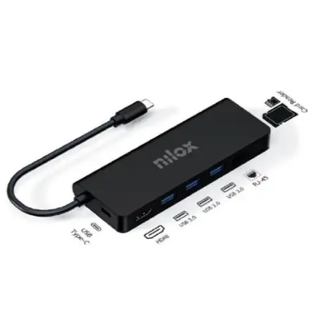 (NXDSUSBC04) NILOX DOCK STATION USB-C 8 EN 1 3XUSB 3.2