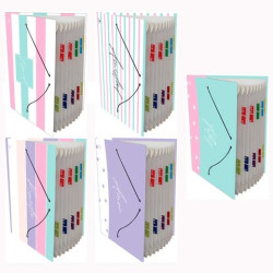 (0919FR-EX) MARIOLA CARPETA FUELLE ACORDEÓN 12 C/GOMA FOLIO CARTÓN FORRADO PLASTIFICADO DISEÑOS SURTIDOS