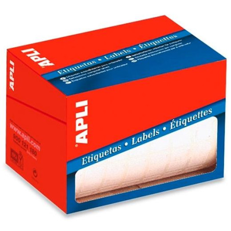 (01704) APLI ETIQUETAS PARA PRECIOS 53X100MM ESCRITURA MANUAL C/ROMOS ROLLO DE 300 BLANCO