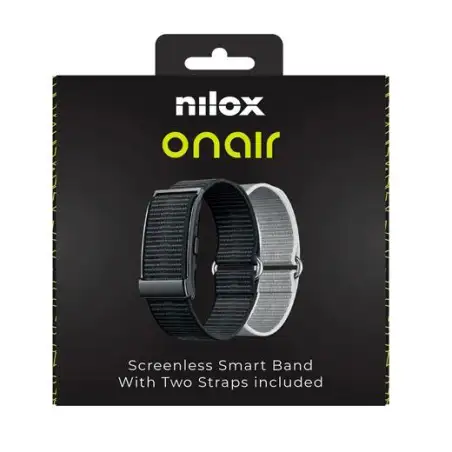 (NXSWONAIRBK) NILOX PULSERA INTELIGENTE SIN PANTALLA BLUETOOTH INCLUYE DOS PULSERAS NEGRO Y PLATA