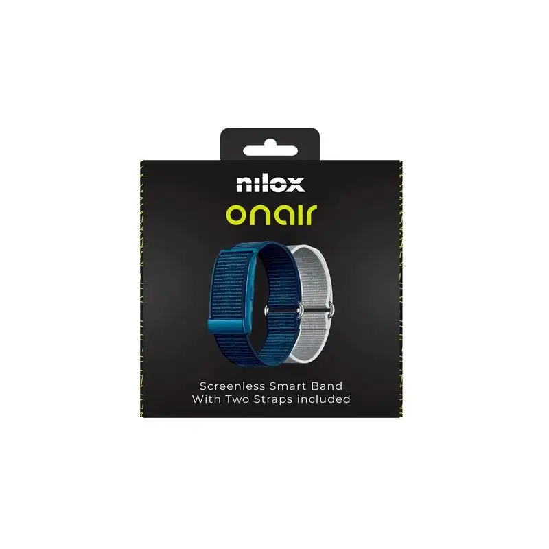 (NXSWONAIRBL) NILOX PULSERA INTELIGENTE SIN PANTALLA BLUETOOTH INCLUYE DOS PULSERAS AZUL Y PLATA