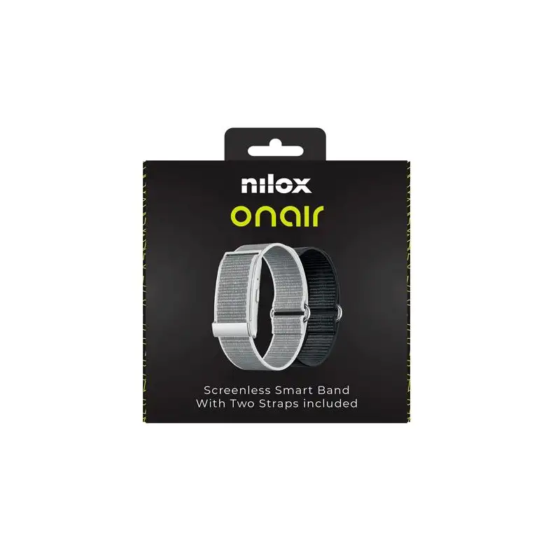 (NXSWONAIRSL) NILOX PULSERA INTELIGENTE SIN PANTALLA BLUETOOTH INCLUYE DOS PULSERAS PLATA Y NEGRO