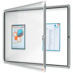 (1902559) NOBO VITRINA INTERIOR PREMIUM PLUS PARA 8 HOJAS A4 SUPERFICIE BLANCA MAGNÉTICA