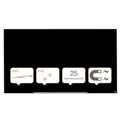 (1905182) NOBO PIZARRA MÁGNETICA IMPRESSION PRO CRISTAL 188.3X105.9CM NEGRO