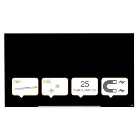 (1905182) NOBO PIZARRA MÁGNETICA IMPRESSION PRO CRISTAL 188.3X105.9CM NEGRO