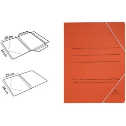 (1185) MARIOLA CARPETA CARTÓN 500 GR SOLAPA GOMAS FOLIO CUERO MATE -20U-