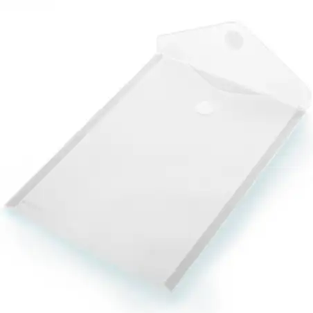 (90061) OFFICE BOX CARPETA SOBRE CIERRE C/VELCRO CLASSIC A4+ VERTICAL PLÁSTICO CRISTAL TRANSLÚCIDO