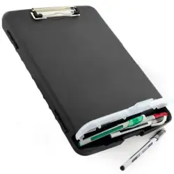 (9568) OFFICE BOX SOPORTE CAJA PORTADOCUMENTOS CON PINZA 36X25X3CM PLÁSTICO RECICLABLE NEGRO