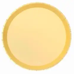 (119-1042) OH YEAH PLATO LLANO METLAIZADO Ø20.5CM AMARILLO PASTEL PACK 8U