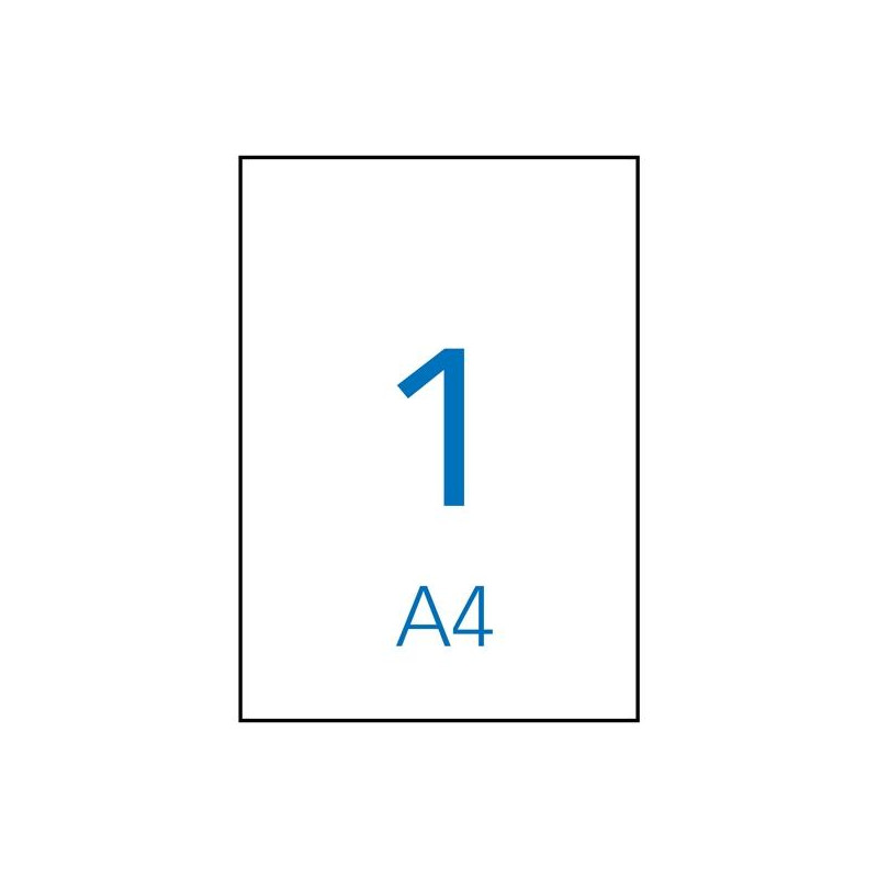 (01788) APLI ETIQUETAS ADHESIVAS 210X297MM INKJET/LÁSER C/RECTOS 1 X 500H BLANCO