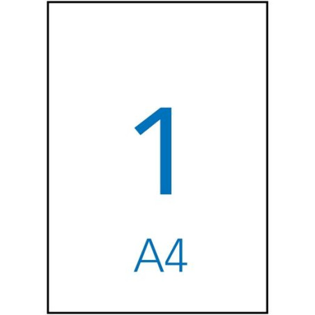 (01788) APLI ETIQUETAS ADHESIVAS 210X297MM INKJET/LÁSER C/RECTOS 1 X 500H BLANCO