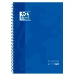 (100430197) OXFORD CUADERNO CLASSIC EUROPEANBOOK 1 WRITE&ERASE 80H A4+ 5X5MM MICROPERFORADO T/EXTRADURA AZUL MARINO