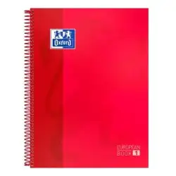 (100430198) OXFORD CUADERNO CLASSIC EUROPEANBOOK 1 WRITE&ERASE 80H A4+ 5X5MM MICROPERFORADO T/EXTRADURA ROJO