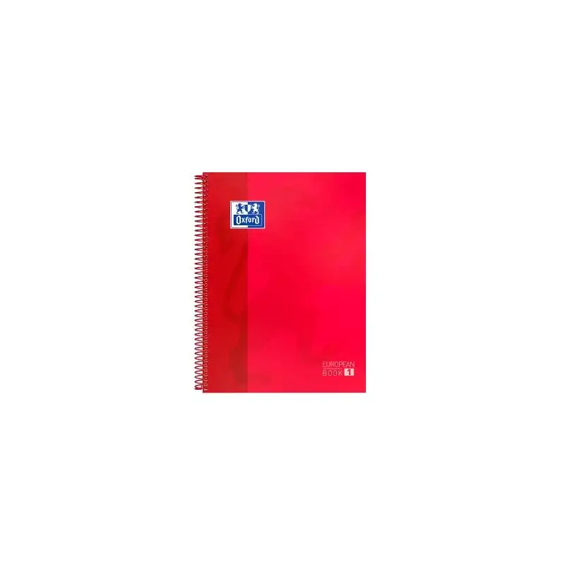 (100430198) OXFORD CUADERNO CLASSIC EUROPEANBOOK 1 WRITE&ERASE 80H A4+ 5X5MM MICROPERFORADO T/EXTRADURA ROJO
