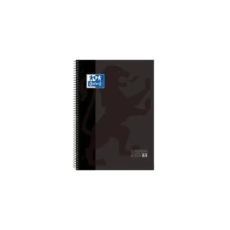 (100430269) OXFORD CUADERNO CLASSIC EUROPEANBOOK 1 WRITE&ERASE 80H A4+ 5X5MM MICROPERFORADO T/EXTRADURA NEGRO