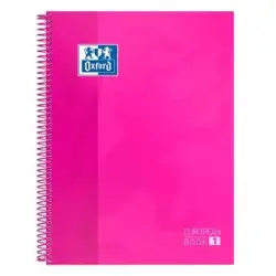 (100430270) OXFORD CUADERNO CLASSIC EUROPEANBOOK 1 WRITE&ERASE 80H A4+ 5X5MM MICROPERFORADO T/EXTRADURA FUCSIA