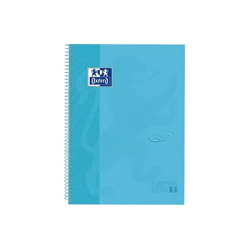 (400107010) OXFORD CUADERNO EUROPEANBOOK 1 TOUCH WRITE&ERASE 80H A4+ 5X5MM MICROPERFORADO T/EXTRADURA AZUL PASTEL