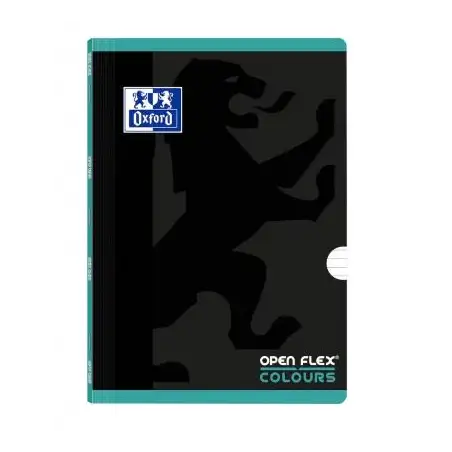 (400109593) OXFORD LIBRETA GRAPADA OPENFLEX COLOUR 48H A4 90GR 1 LÍNEA 2M TAPA DE PLÁSTICO PACK 10 UD ICE MINT
