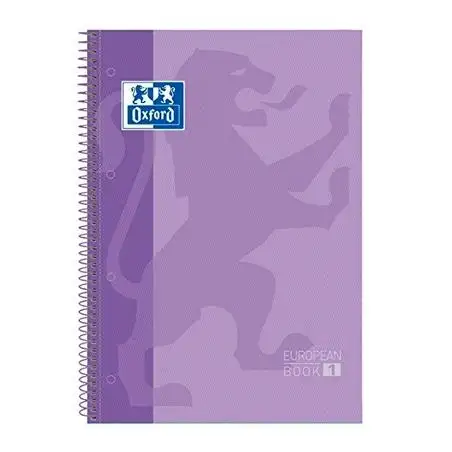 (400117273) OXFORD CUADERNO TOUCH EUROPEANBOOK 1 WRITE&ERASE 80H A4+ 5X5MM MICROPERFORADO T/EXTRADURA MALVA PASTEL