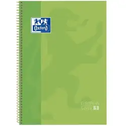 (400118238) OXFORD CUADERNO CLASSIC EUROPEANBOOK 1 WRITE&ERASE 80H A4+ 1 LINEA MICROPERFORADO T/EXTRADURA PACK 5 UD VERDE MAN...