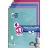 (400122766) OXFORD CUADERNO ESPIRAL WRITE&ERASE 80H FOLIO 4X4MM C/MARGEN TAPA EXTRADURA PACK 4+1 UD C/SURTIDOS TENDENCIA