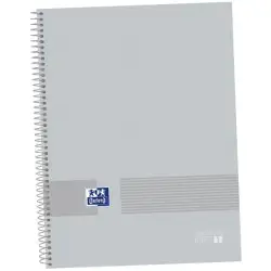 (400149496) OXFORD CUADERNO &YOU EUROPEANBOOK 1 WRITE&ERASE 80H A4+ 5X5MM MICROPERFORADO T/EXTRADURA PACK 5 UD PURE GREY