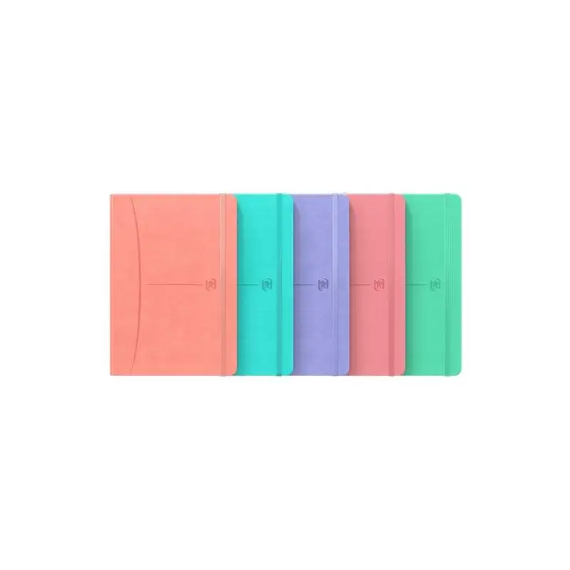(400154941) OXFORD CUADERNO COSIDO SIGNATURE 80H A5 1 LÍNEA CIERRE C/GOMA TAPA EXTRADURA C/SURTIDOS PASTEL