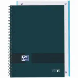 (400158918) OXFORD CUADERNO &YOU EUROPEANBOOK 1 WRITE&ERASE 80H A4+ 5X5MM MICROPERFORADO TAPA EXTRADURA AZUL PETRÓLEO