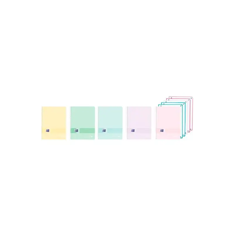 (400196877) OXFORD CUADERNO EUROPEANBOOK 5 LIVE&GO 120H A4+ 5X5 WRITE&ERASE T/PLÁSTICO C/SURTIDOS PASTEL