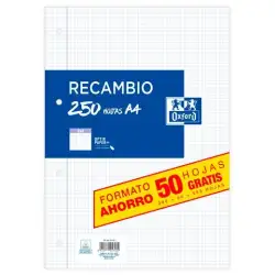 (400207629) OXFORD RECAMBIO PAQUETE A4 200H + 50H GRATIS 4X4 CON MARGEN