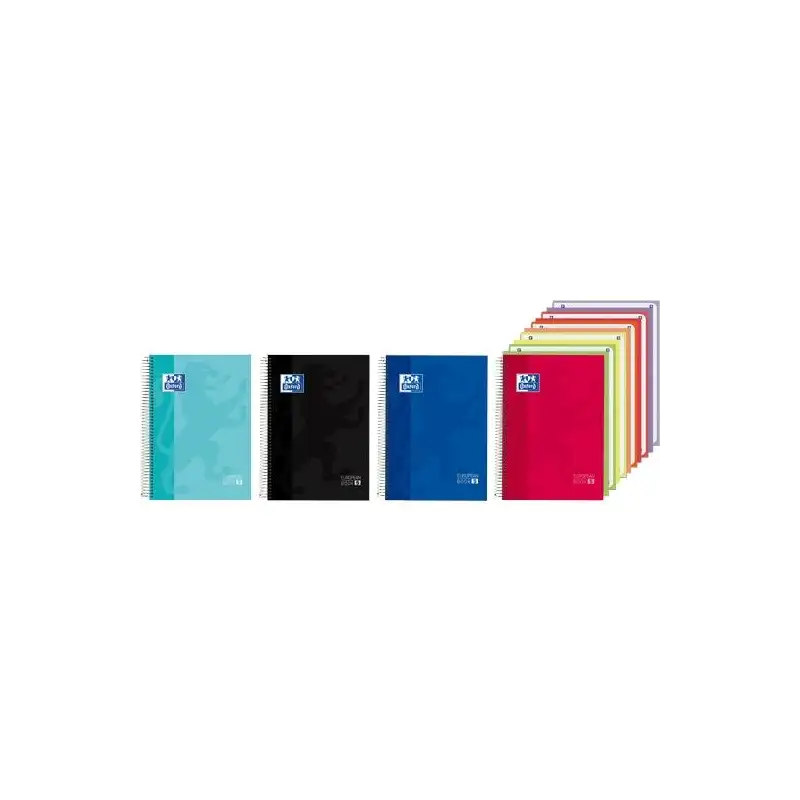 (400208043) OXFORD CUADERNO EUROPEANBOOK 5 CLASSIC + 5 BOLSAS  A4+ 150H 5X5 WRITE&ERASE TAPA EXTRADURA COLORES SURTIDOS