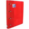 (400109186) OXFORD CARPETA ANILLAS 4X35MM CLASSIC EUROPEANBINDER C/RECAMBIO 100H A4+ 5X5 T/EXTRADURA ROJO