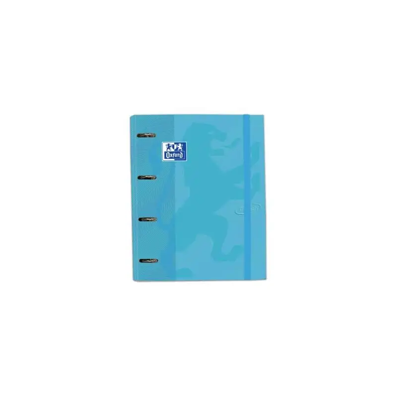 (400127152) OXFORD CARPETA ANILLAS 4X35MM TOUCH EUROPEANBINDER C/RECAMBIO 100H A4+ 5X5 T/EXTRADURA AZUL PASTEL