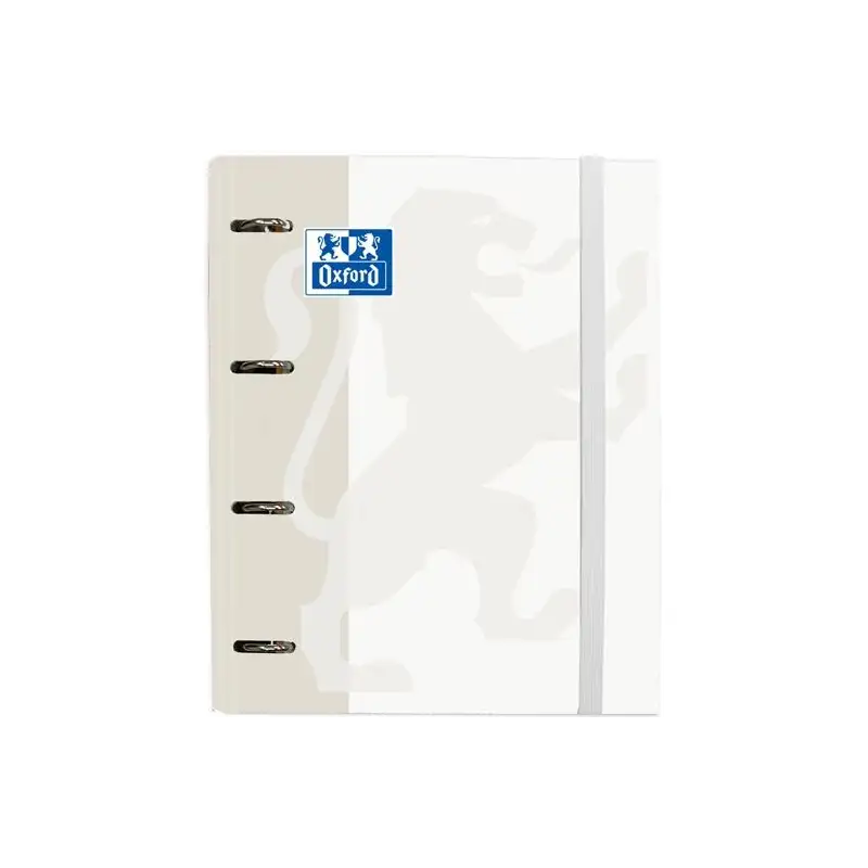 (400132987) OXFORD CARPETA ANILLAS 4 X 35MM CLASSIC EUROPEANBINDER C/RECAMBIO 100H A4+ 5X5 TAPA EXTRADURA BLANCO