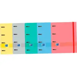 (400149415) OXFORD & YOU TE CARPETA ANILLAS EUROPEANBINDER  4 X 35MM C/ RECAMBIO 100H 5X5 A4+ SURTIDOS