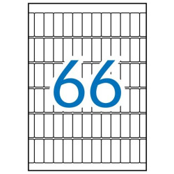 (01861) APLI ETIQUETAS ADHESIVAS 12X30MM MANUAL/IMPRESIÓN C/ROMOS 66 X 15H A5 BLANCO