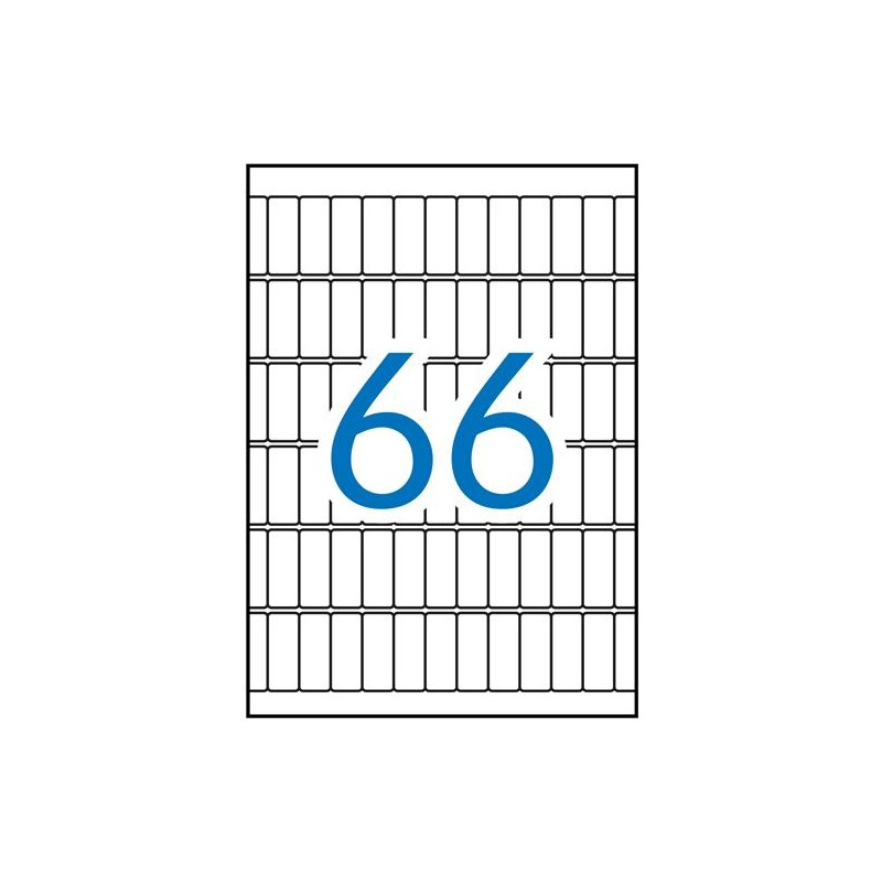 (01861) APLI ETIQUETAS ADHESIVAS 12X30MM MANUAL/IMPRESIÓN C/ROMOS 66 X 15H A5 BLANCO