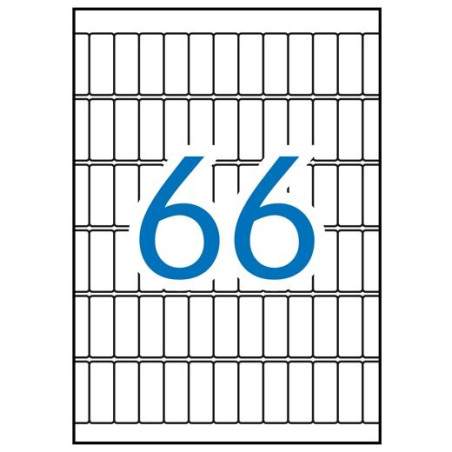 (01861) APLI ETIQUETAS ADHESIVAS 12X30MM MANUAL/IMPRESIÓN C/ROMOS 66 X 15H A5 BLANCO