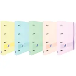 (400174550) OXFORD CARPETA ANILLAS EBINDER 4X25MM LIVE&GO POLYFOAM C/RECAMBIO A5+ DOTS PASTEL