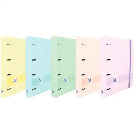 (400174550) OXFORD CARPETA ANILLAS EBINDER 4X25MM LIVE&GO POLYFOAM C/RECAMBIO A5+ DOTS PASTEL