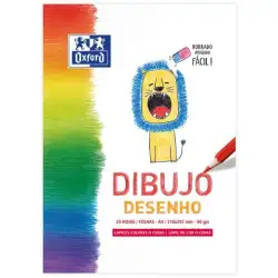 (400147935) OXFORD BLOC DIBUJO INFANTIL A4 ENCOLADO 20H LISO 90GR