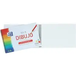 (400148231) OXFORD BLOC DIBUJO ESCOLAR T/ BLANDA ESPIRAL MICROPERFORADO 20H 130GR A5+ LISO BLANCO