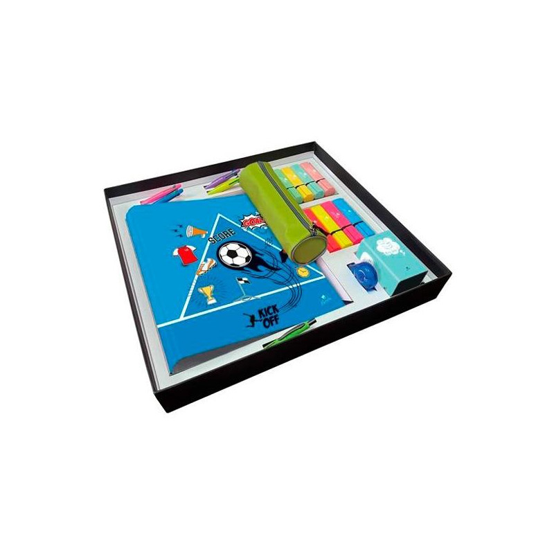 (SET-284FD) MARIOLA SET DE REGALO PREMIUM CARPETA 4 ANILLAS 25MM DEPORTES MODELOS SURTIDOS