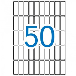 (01862) APLI ETIQUETAS ADHESIVAS 13X40MM MANUAL/IMPRESIÓN C/ROMOS 50 X 15H A5 BLANCO