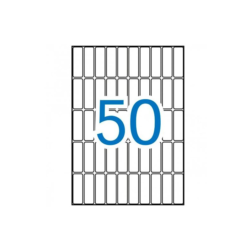 (01862) APLI ETIQUETAS ADHESIVAS 13X40MM MANUAL/IMPRESIÓN C/ROMOS 50 X 15H A5 BLANCO