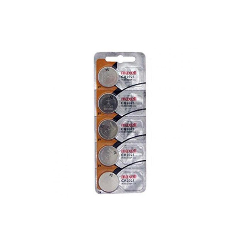 (CR2025 E-B5 MXL) MAXELL PILAS PLANAS DE LITIO 3V - CR2025 -PACK 5-